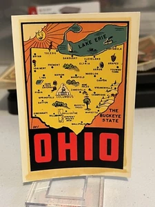 Calcomanía de agua vintage del estado de Ohio - Imagen 1 de 1