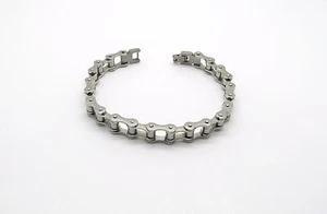 Motorcycle Bike Chain Bracelet-Biker Bracelet-Chain Bracelet-Men's Braceet - Picture 1 of 3