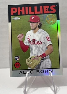 🔥 ALEC BOHM    *  2021 Topps Chrome - 1986 Topps Baseball Rookie -  PHILLIES 🔥 - Picture 1 of 4