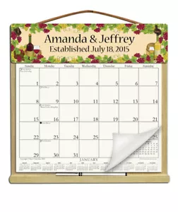 PERSONALIZED WINE THEME CALENDAR HOLDER - REFILLABLE EVERY YEAR! - Picture 1 of 3