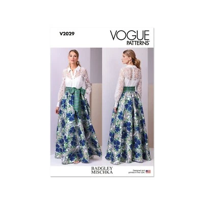 Vogue Schnittmuster V2029 - Kleid - Kleid aus langem Rock mit Spitzenbluse - Bild 1 von 4