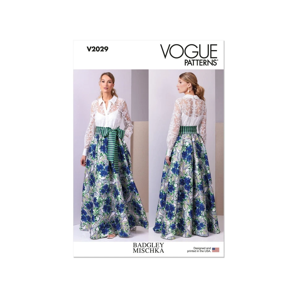 Vogue Schnittmuster V2029 - Kleid - Kleid aus langem Rock mit Spitzenbluse - Bild 1 von 4