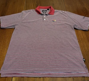 Jayhawks KU Ashworth Short Sleeve Golf Polo Shirt Mens Large - Picture 1 of 5