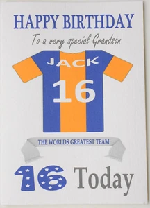 "Shrewsbury Town Style" Personalised UNOFFICIAL Football Birthday card - Picture 1 of 1