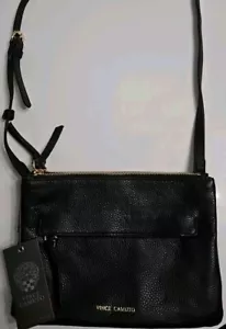 Umhängetasche Vince Camuto schwarz Leder neu mit Etikett - Bild 1 von 7