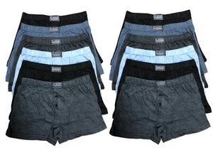 1-12er-Pack 100 % Premium Baumwolle Anti-Allergie Herren Boxershorts Knopf Fliegen Unterwäsche - Bild 1 von 2