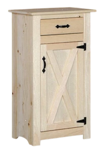 NEW AMISH Unfinished Solid Pine |  Jelly Cabinet with Drawer | Modern Farmhouse! - Picture 1 of 1