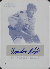2014-15 ITG Hero/Prosp Prospect Auto Printing Plate Magenta #9 Brandon Saigeon/1