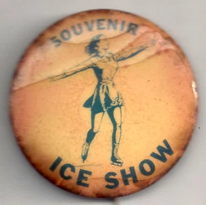 Vintage  ICE SHOW Ice Skater Souvenir Pin *AS IS* - Picture 1 of 2