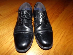 Nunn Bush Comfort Gel black leather lace up shoes 10 1/2 Wide Excellent Conditio - Picture 1 of 9