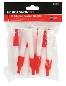 10PK Silicon Sealant Nozzles Approx 10cm Replacement Caps Flow Precision DIY - Picture 1 of 5