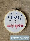Counted Cross Stitch Patriotic Stars and Stripes Pattern