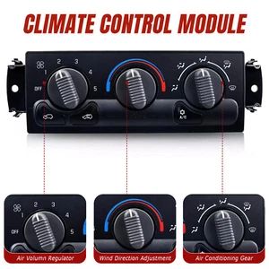 599-266 Heater Air Conditioning Panel For Chevy Silverado GMC Sierra 1500 Yukon - Picture 1 of 11