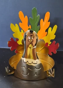 YANKEE CANDLE METAL TURKEY CANDLE JAR HOLDER 2023 NIB - Picture 1 of 8