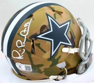 Michael Irvin Autographed Dallas Cowboys Camo Speed Mini Helmet- Beckett W Holo - Picture 1 of 7