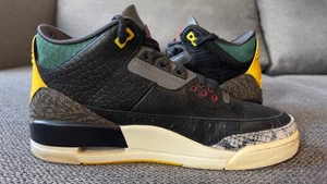 Men's Nike Air Jordan 3 Retro SE Animal Instinct 2.0 Black 2020 UK8 US9 - Picture 1 of 14