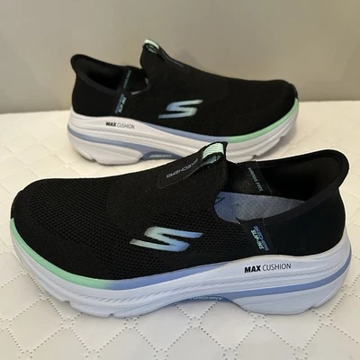 Skechers Slip Ins Max Zapatilla Deportiva Amortiguadora Mujer 6.5 Negra Manos Libres Arco Ajuste 2.0 Foto 1 de 4
