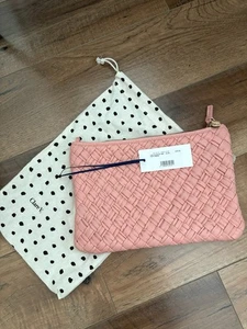 Clare V Puffy Woven Blush Flat Clutch Org $325 NEW - Picture 1 of 10