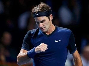 ● RARE RF FEDERER SWISS INDOORS 2015 TENNIS SHIRT NIKE SIZE MEN'S ADULT L ● - Picture 1 of 16