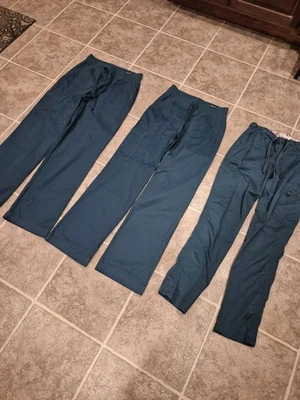 Lot Of 3 Women's Koi Scrub Pants Size Tall Small, Peacock Blue - Image 1 of 4