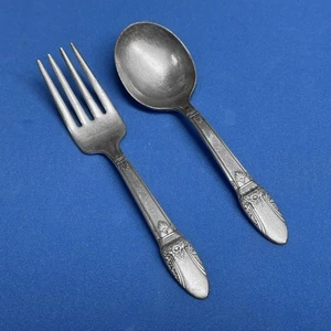 First Love 2-Piece Baby Set by 1847 Rogers Silver-Plate  - Picture 1 of 1