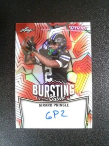 2025 Leaf Vivid Football Bursting with Talent - Autogramm - Girard Pringle #2/2 - Bild 1 von 2