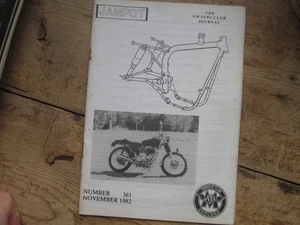 JAMPOT THE AJS OWNERS CLUB MANUAL NOVEMBER 1982 NUMBER 361 - Bild 1 von 2