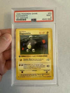 1999 Pokemon 1st Edition Shadowless Magnemite Base Set 53/102 - PSA 9 Mint! WOTC - Picture 1 of 4