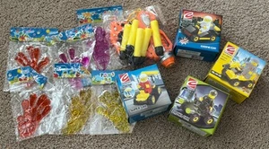 Lot of Party Favor Toys – Mini Building Block Sets, Sticky Hands, Foam Dart Gun - Picture 1 of 8