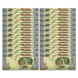 Madagascar 200 Ariary, 2017, Pick#98, Lot of 20 pcs, UNC - Picture 1 of 2