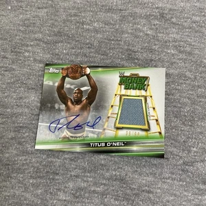 2019 Topps WWE Money in the Bank Wrestling Mat Relic Blue #MRTO Titus O'Neil /99 - Picture 1 of 2