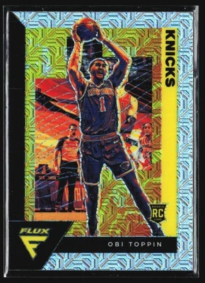 OBI TOPPIN RC 2020-21 FLUX SILVER MOJO #206 PARALLEL NEW YORK KNICKS - Image 1 of 2