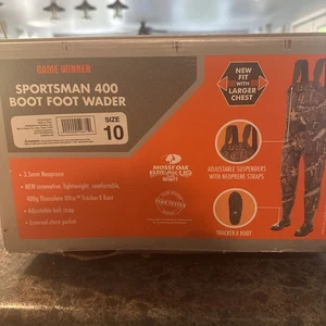Neu Herren Game Winner Sportsman 400 Stiefel Fuß Wathose Größe 10 - Bild 1 von 5