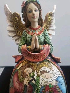 Roman "PEACE" Christmas Angel Wings Figurine Statue Nativity Scene ~ 8 1/2" Tall - Picture 1 of 8