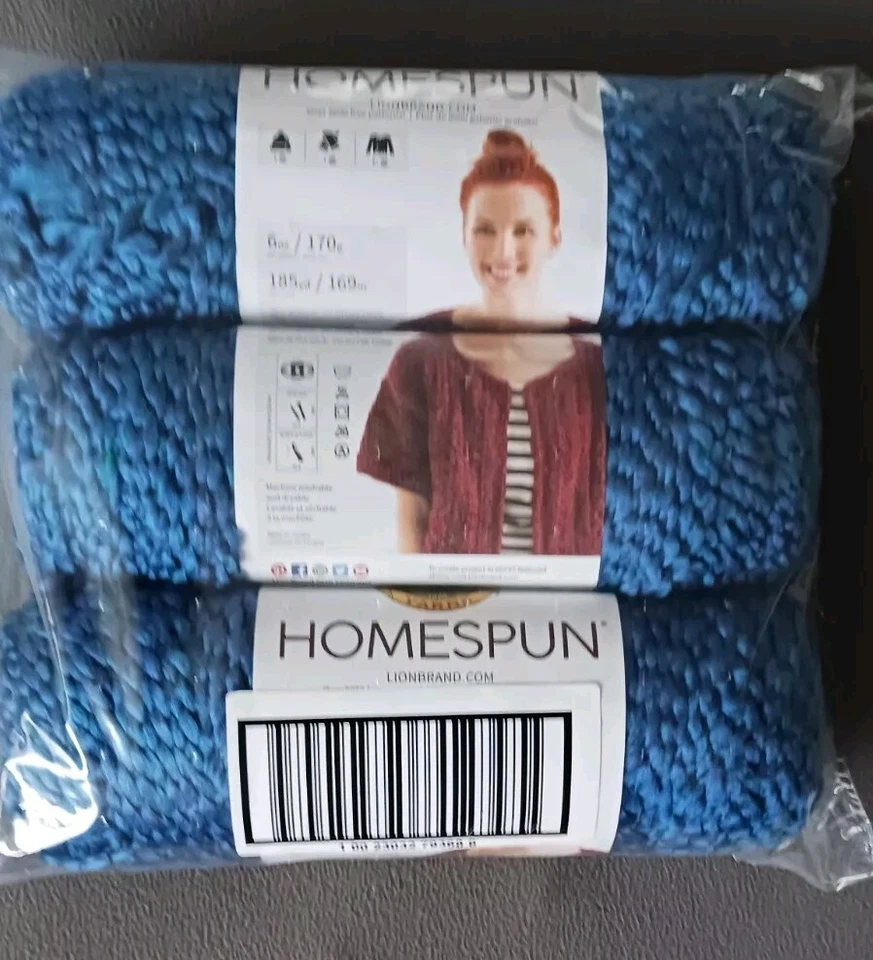 Lot Of Lion Brand Homespun MONTANA SKY Acrylic Bulky Destash - Image 1 of 1