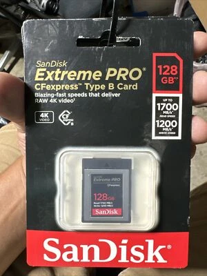 SanDisk 128GB Extreme PRO Type B CFexpress Card - Image 1 of 4