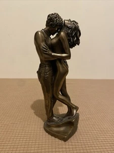 Oliver Tupton Signed Erotic Lovers Hugging Sculpture Bronze Effect beautiful  - Picture 1 of 6