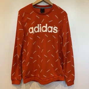 Adidas Originals Sweatshirt Mens Adult Size Medium Red Spell Out Logo Pullover - Picture 1 of 15