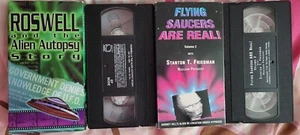Flying Saucers Are Real Vol 2 + Roswell and the Alien Autopsy Story VHS tapes - Picture 1 of 2