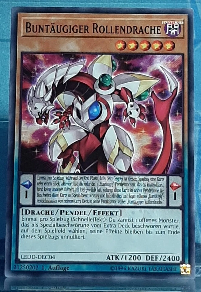 Yugioh - Buntäugiger Rollendrache -  LEDD-DEC04 - Legendary Dragon Deck - DE/NM - Bild 1 von 4