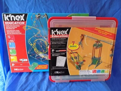 K'NEX Education STEM Roller Coaster Pulley Systems 77078/78610 w/ Working Motor - Image 1 of 4