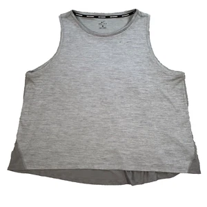 Nike Dri-Fit Running Tank Top Women's 2X Mesh Back Gray AV7919-056 - Picture 1 of 10