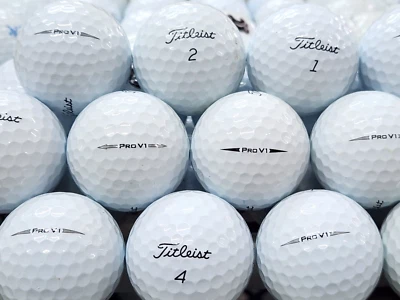 4 Dz Near Mint AAAA Titleist Pro V1 Recycled-Used Golf Balls...Asst. Model Years - Image 1 of 4