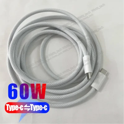 60W USB C to USB C Cable PD Fast Charging Type C Cord For Samsung iPhone 15 16 - Image 1 of 4