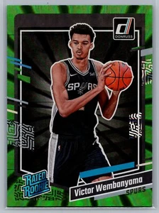 2023-24 Donruss Green Laser Holo Victor Wembanyama San Antonio Spurs Rookie - Bild 1 von 2