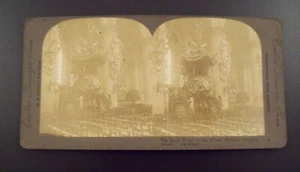 Antike Stereo Ansicht Stereoview Karte feinste Kanzel der Welt Belgien Brüssel  - Bild 1 von 4