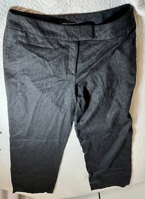 French Connection Gray Wide Leg Wool Dress Pants Size 10 Business Casual Chic - Image 1 of 4