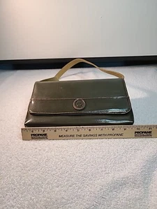 MONDANI NEW YORK FAUX LEATHER SMALL HANDBAG PURSE OLIVE GREEN  - Picture 1 of 10