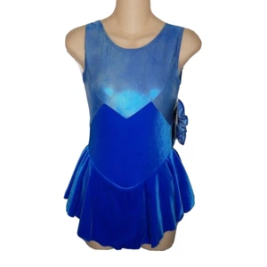 Motionwear Ice Figure Skate Dress Scrunchie Child 6x7 Blue Skating Costume New - Picture 1 of 6