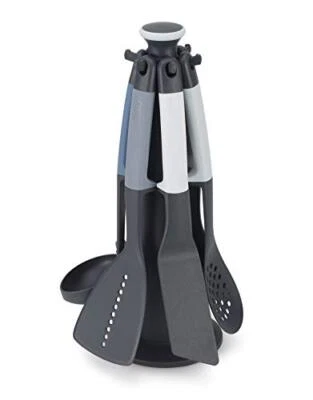 Joseph Joseph Kitchen Utensil Set with Rotating Storage Stand, 6-piece,Sky - Image 1 of 4
